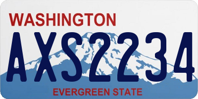 WA license plate AXS2234