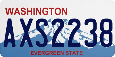 WA license plate AXS2238
