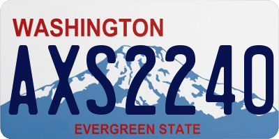 WA license plate AXS2240