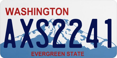 WA license plate AXS2241