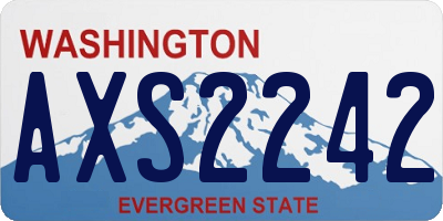 WA license plate AXS2242