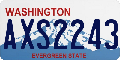 WA license plate AXS2243