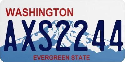 WA license plate AXS2244
