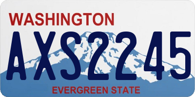 WA license plate AXS2245