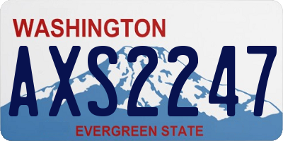 WA license plate AXS2247