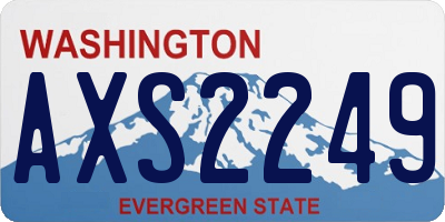 WA license plate AXS2249