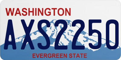 WA license plate AXS2250