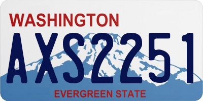 WA license plate AXS2251