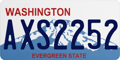 WA license plate AXS2252
