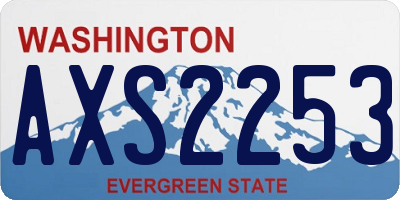 WA license plate AXS2253