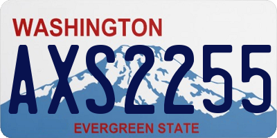 WA license plate AXS2255