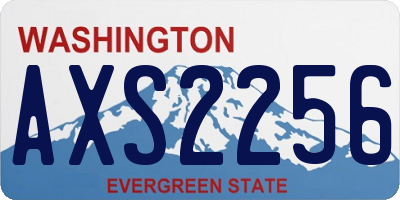 WA license plate AXS2256