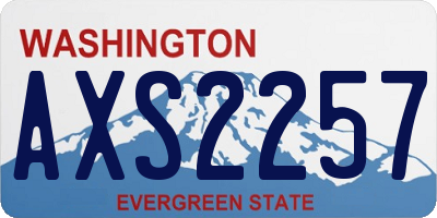 WA license plate AXS2257