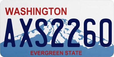 WA license plate AXS2260