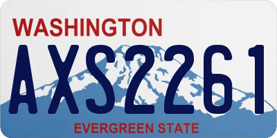 WA license plate AXS2261