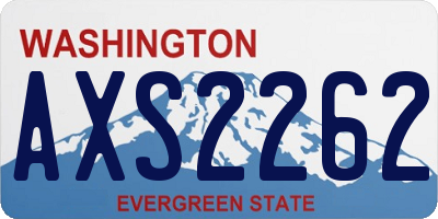 WA license plate AXS2262