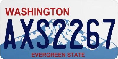 WA license plate AXS2267