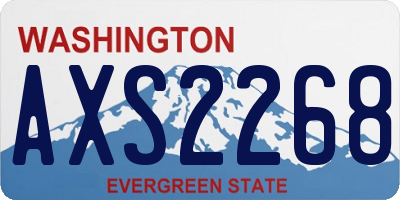 WA license plate AXS2268