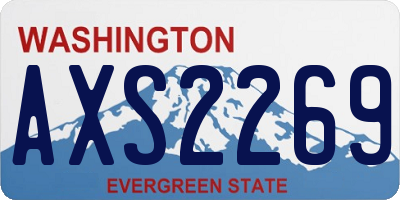 WA license plate AXS2269