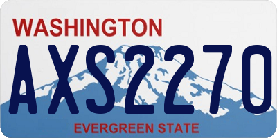 WA license plate AXS2270
