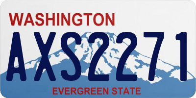 WA license plate AXS2271