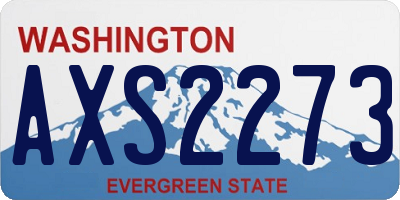 WA license plate AXS2273