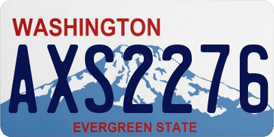WA license plate AXS2276