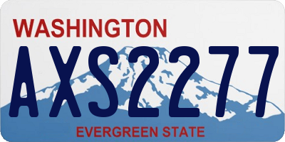WA license plate AXS2277