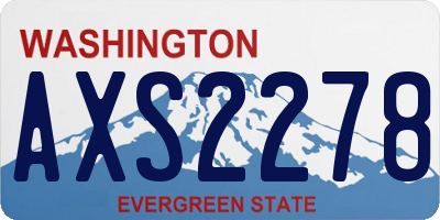 WA license plate AXS2278