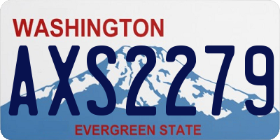 WA license plate AXS2279
