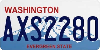 WA license plate AXS2280