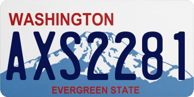 WA license plate AXS2281