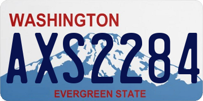 WA license plate AXS2284