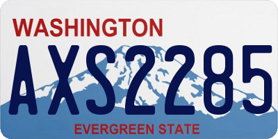 WA license plate AXS2285