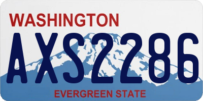 WA license plate AXS2286