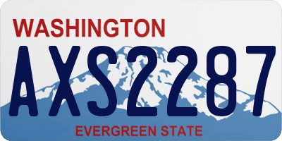 WA license plate AXS2287