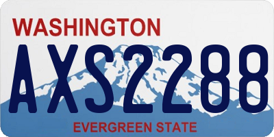 WA license plate AXS2288