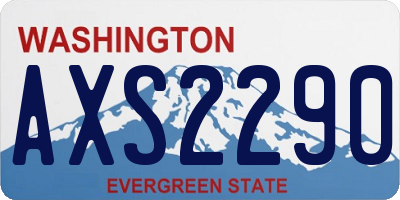 WA license plate AXS2290