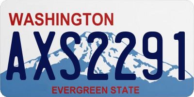 WA license plate AXS2291