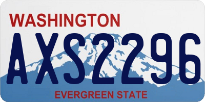 WA license plate AXS2296