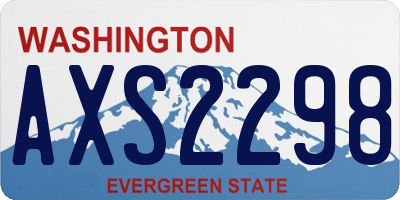 WA license plate AXS2298