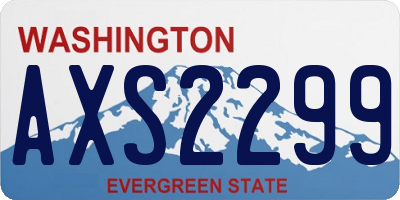 WA license plate AXS2299