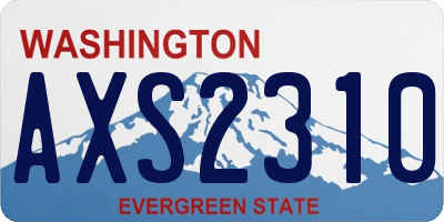 WA license plate AXS2310