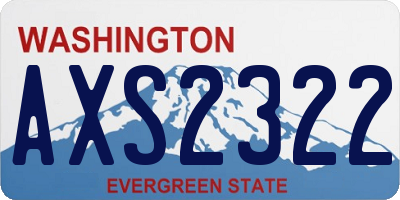 WA license plate AXS2322