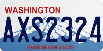 WA license plate AXS2324
