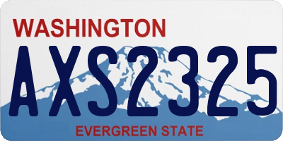WA license plate AXS2325