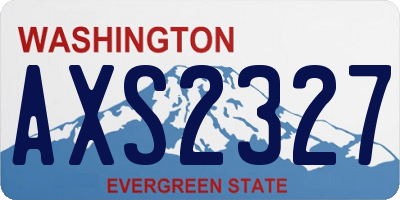 WA license plate AXS2327