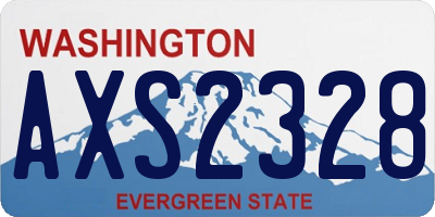 WA license plate AXS2328