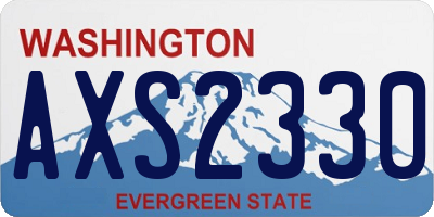 WA license plate AXS2330