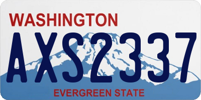 WA license plate AXS2337